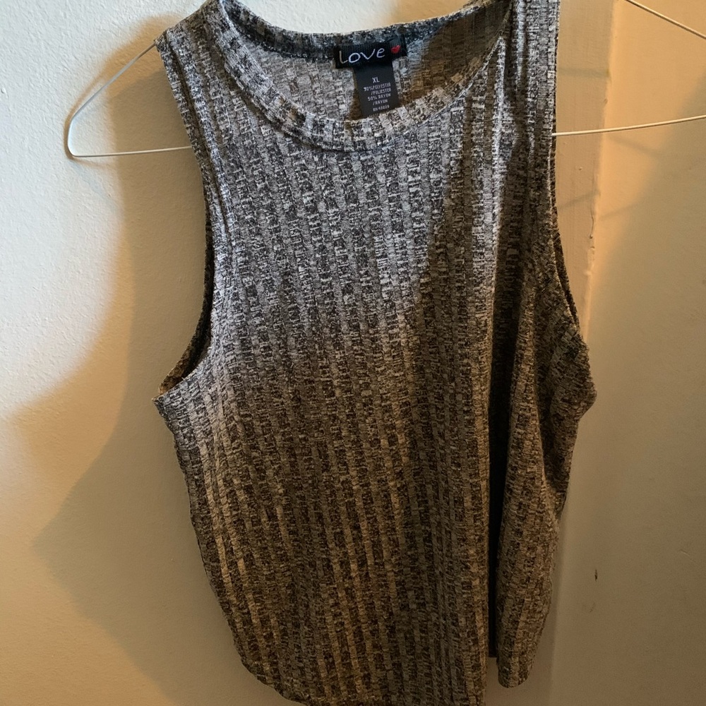 Gray High Low Top